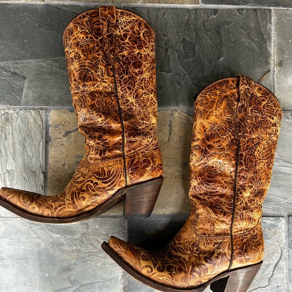 🌟Lucchese Autumn Dry Leaf Boots🌟 8.5